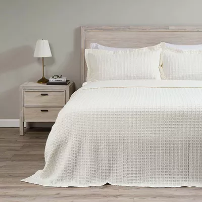 Colcha Alg. Textura Mykonos Crudo King