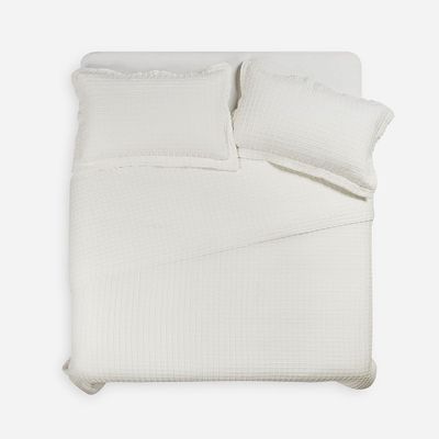 Imagen 2 del producto Colcha Alg. Textura Mykonos Crudo King