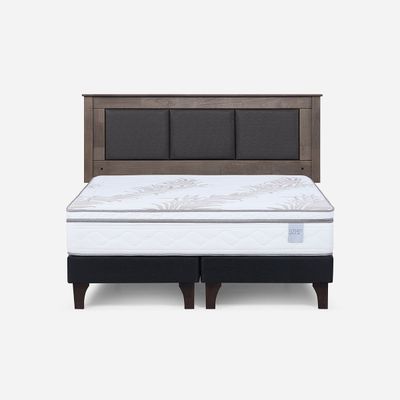Cama Europea Neo Plus 2 Plazas 150x200 cm + Respaldo Rachel