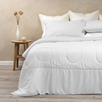 Plumón Bicolor Lines Reversible Aqua Claro King