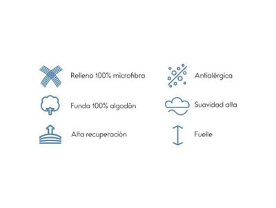 Imagen 2 del producto Set 2 Almohadas Rosen Microfibra Feel Americana 50x70 cm