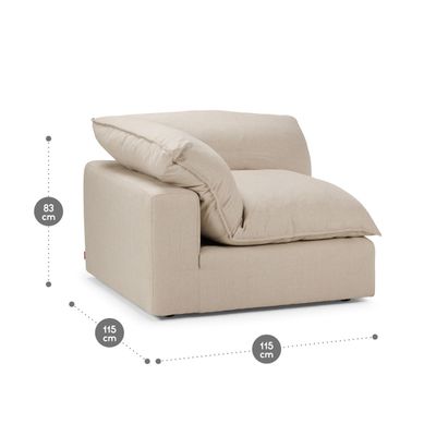 Imagen 2 del producto Sofá Esquinero Rosen Shanklin Tela Beige