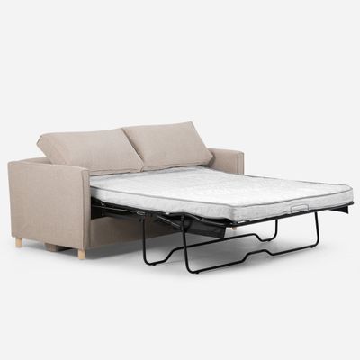 Sofa Cama Rosen Lido 3 Cuerpos Tela Latte