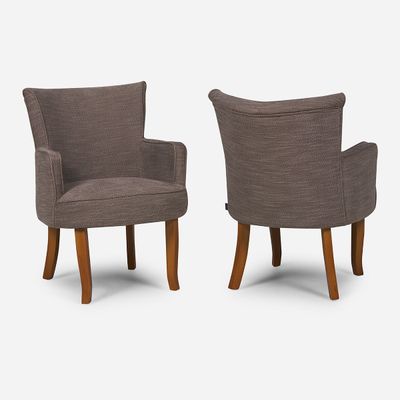 Set 2 Poltronas Rosen Emily Tela Taupe