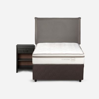 Imagen 2 del producto Diván Cama Classique+ 1,5 Plazas + Muebles Maurice Gris