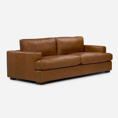 Sofá Rosen Taranna 3,5 Cuerpos Cuero Camel