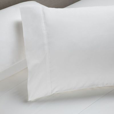 Sábana 200 Hilos Algodón Lisa CopperHealth Blanca 2 Plazas