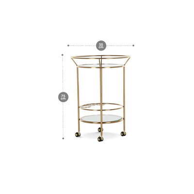 Imagen 2 del producto Carro Bar Raval Rosen Bronce