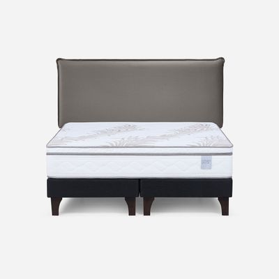 Cama Europea Neo Plus 2 Plazas 150x200 cm + Respaldo Maurice