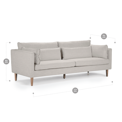 Imagen 2 del producto Sofá Rosen Vesterbro 3 Cuerpos Tela Crudo