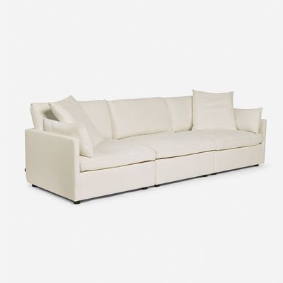 Sofá Seccional Rosen Georgia 3 piezas Tela Ivory