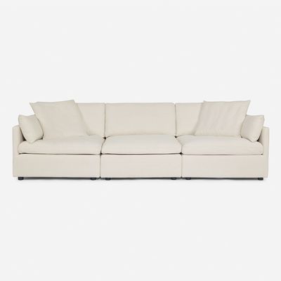 Imagen 2 del producto Sofá Seccional Rosen Georgia 3 piezas Tela Ivory