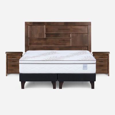 Imagen 1 del producto Cama Europea Neo Plus 2 Plazas 150x200 cm + Muebles Dolce