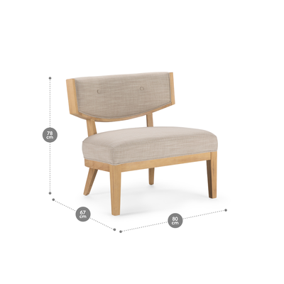 Imagen 2 del producto Poltrona Rosen A-550 Tela Crudo