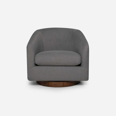 Imagen 2 del producto Poltrona Rosen Giratoria Bourton Tela Gris