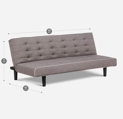 Imagen 2 del producto Futón Rosen Olivia 3 Cuerpos Tela Gris