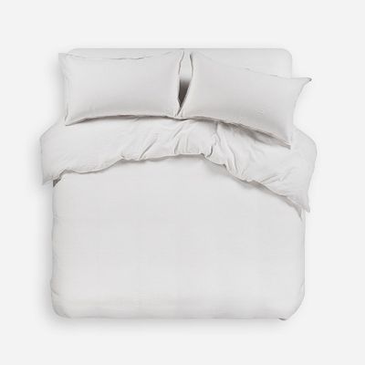 Funda Plumón Froens Lino-Algodón Rayas Crudo King