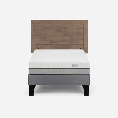 Cama Europea Pratta 1,5 Plazas Pata Madera +Respaldo Sicilia