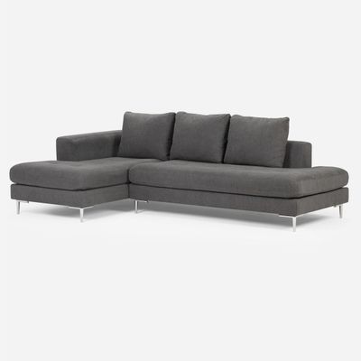 Sofá Seccional Rosen Panamá Izquierdo Tela Gris