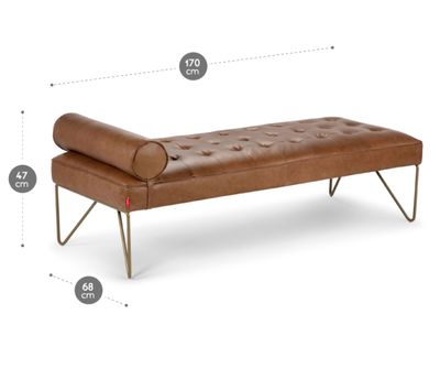 Imagen 2 del producto Banqueta Rosen Stepney Cuero Camel