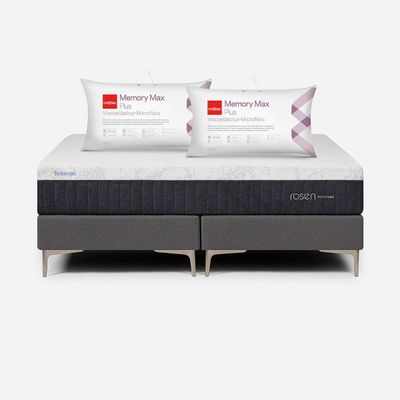 Cama Europea Novus King + Almohada Memory Max Plus
