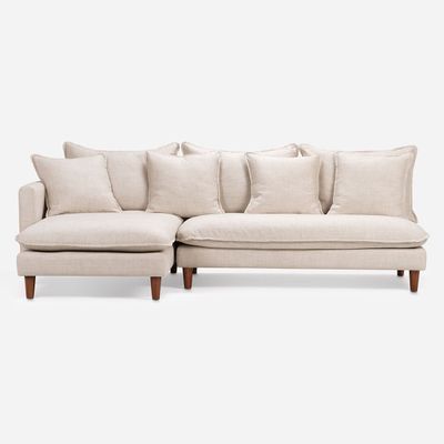 Imagen 1 del producto Sofá Seccional Rosen Dunster Izquierdo Tela Blanco