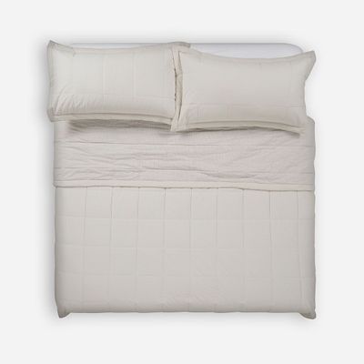 Cubrecama Algodón Stripes Natural 2 Plazas