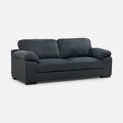 Sofá Rosen Bolonia 3 Cuerpos Tela Grafito