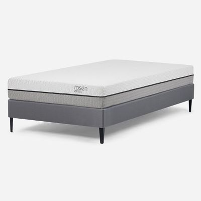 Cama Europea Pratta 1 Plaza Pata Acero 90 x 200 cm