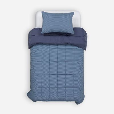 Imagen 2 del producto Plumón Bicolor Lines Denim 1 Plaza