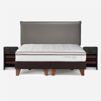 Cama Classique+ King + Muebles Maurice Grafito