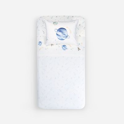Imagen 2 del producto Sábana 200 Hilos Algodón Infantil Universo 1,5 Plazas