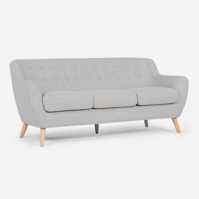 Imagen 2 del producto Sofá Rosen Rafaella Tela Beige Claro 3 Cuerpos