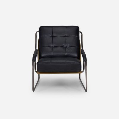 Imagen 2 del producto Poltrona Rosen Montok Cuero Negro