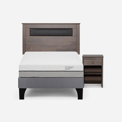 Cama Europea Pratta 1 Plaza Pata Madera + Muebles Ferrara Gr