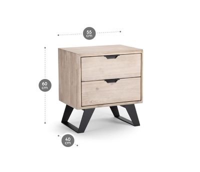 Imagen 2 del producto Velador Culver Madera Beige