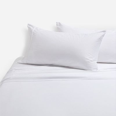 Imagen 1 del producto Sábana 400 Hilos Algodón Egipcio Lisa Ame 2 Plazas Blanco