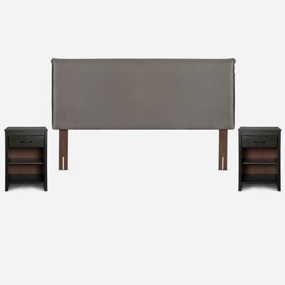 Imagen 2 del producto Cama Europea Pratta 2 Plazas Pata Acero + Muebles Maurice