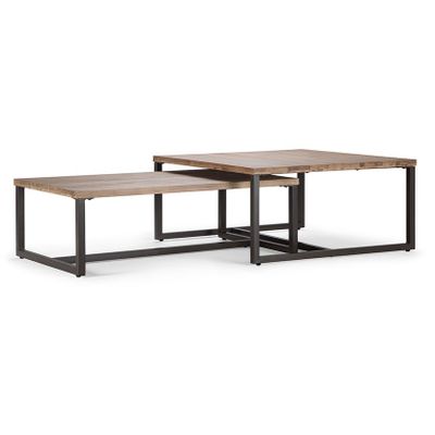 Set Mesas de Centro Rosen Clay Madera-Metal