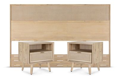 Set Respaldo 2 Plazas + Veladores Rosen Halsey