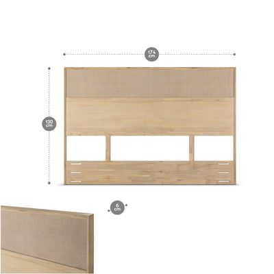 Imagen 2 del producto Set Respaldo 2 Plazas + Veladores Rosen Halsey