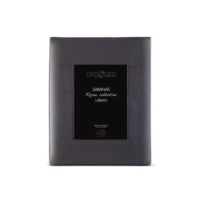 Sábana Rosen 300 Hilos Algodón Lisa Humo Full