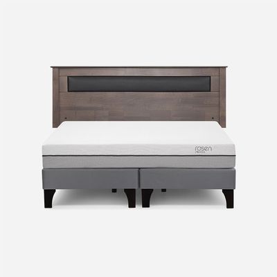 Cama Europea Pratta King BD Pata Madera+ Respaldo Ferrara