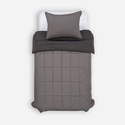 Imagen 2 del producto Plumón Bicolor Lines Reversible Charcoal 1,5 Plazas