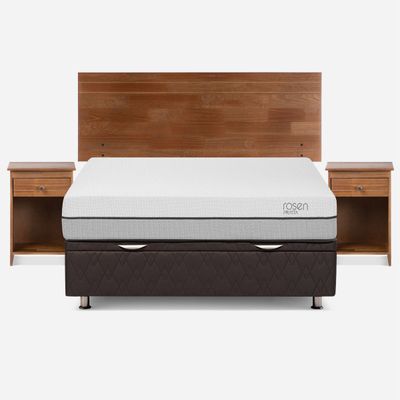 Boxet Pratta 2 Plazas + Respaldo + Veladores Tabor