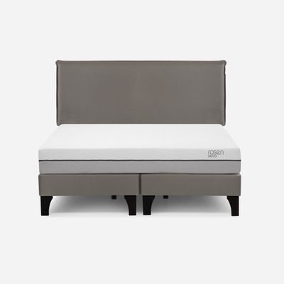 Cama Europea Pratta 2 Plazas Pata Madera BD+Respaldo Maurice