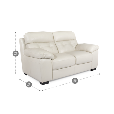 Imagen 2 del producto Sofá Rosen Flaminio 2 Cuerpos Cuero Marfil