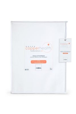 Sábana 200 Hilos Algodón Lisa CopperHealth Blanca 1 Plaza