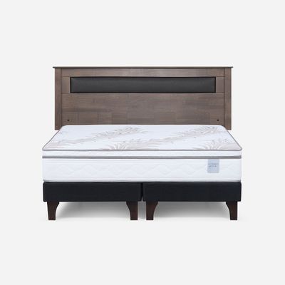 Cama Europea Neo Plus King 180x200 cm + Respaldo Ferrara