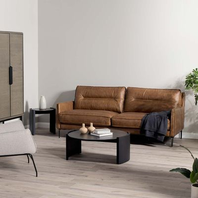 Imagen 2 del producto Sofá Bari 3 Cuerpos Cuero Marrón